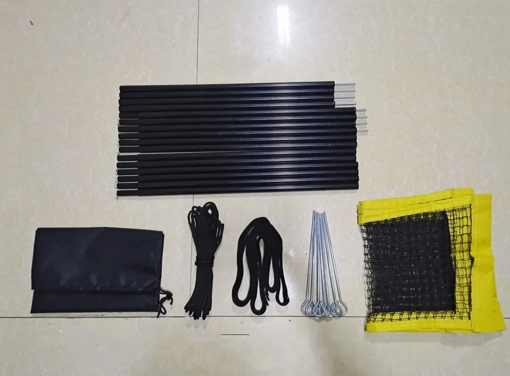 Black PE four sides standard volleyball net – 150x50cm with canvas hemming for indoor outdoor beach use