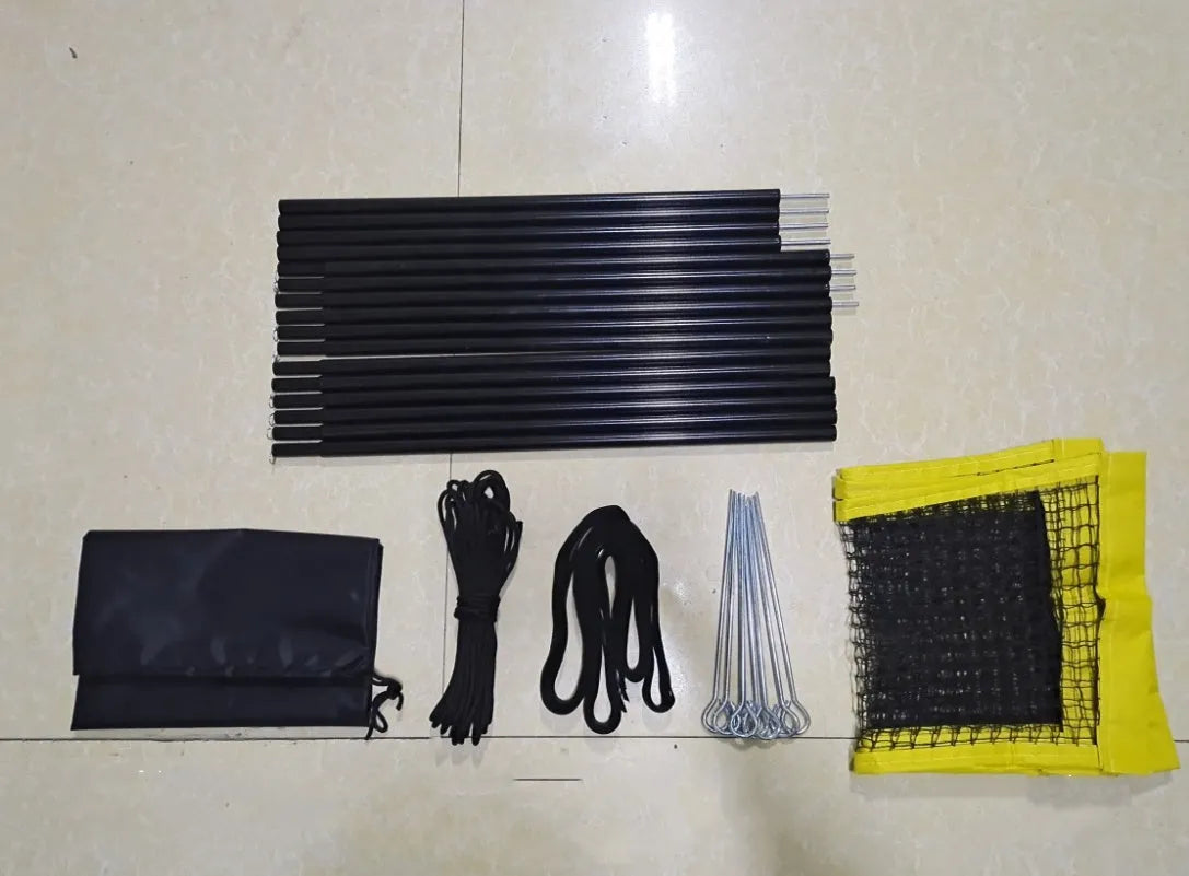 Black PE four sides standard volleyball net – 150x50cm with canvas hemming for indoor outdoor beach use