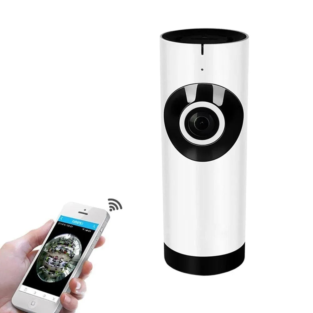 720P wireless IP camera WiFi baby monitor with panoramic lens and bracket