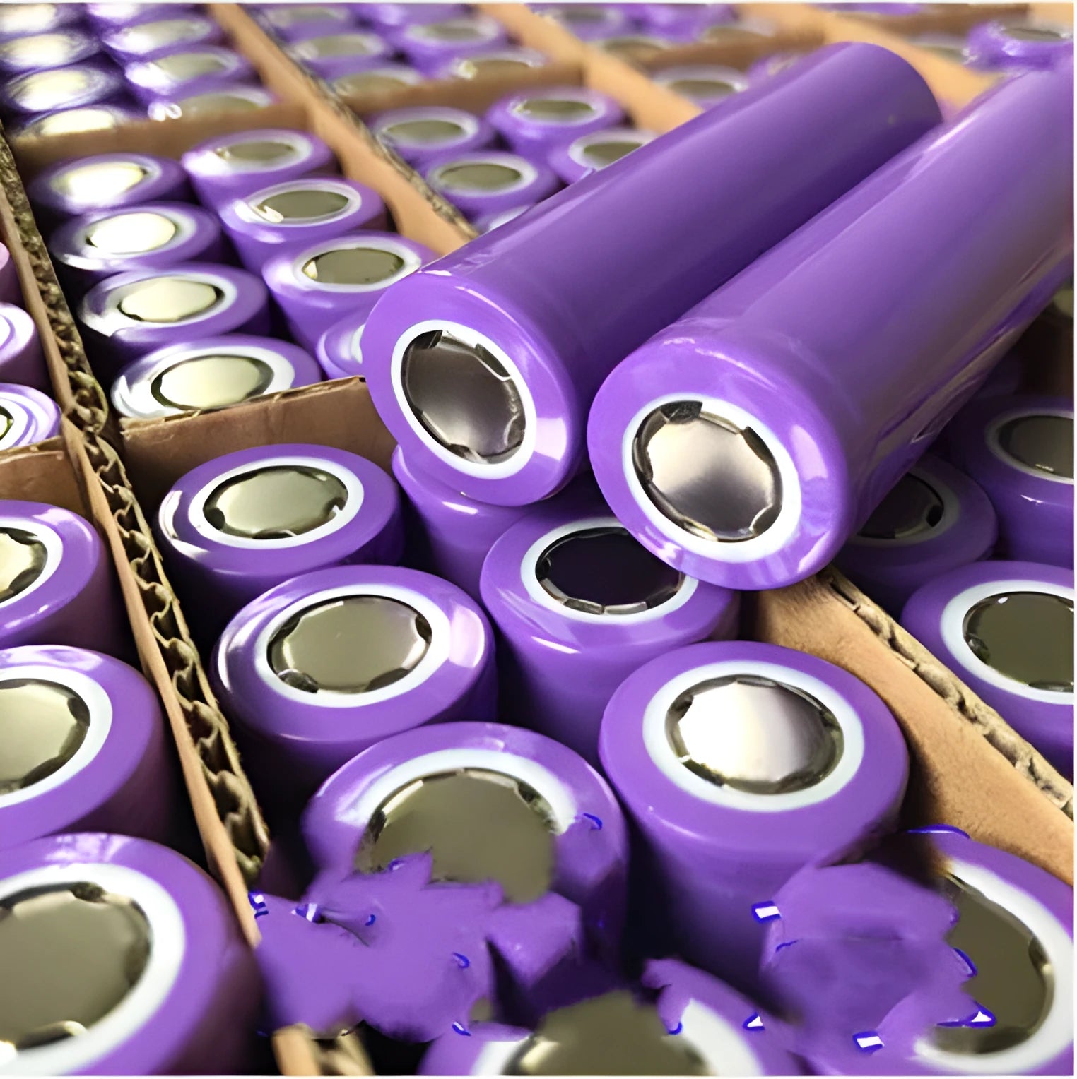 3.7V 2600mAh lithium-ion rechargeable battery cell with safety terminals.