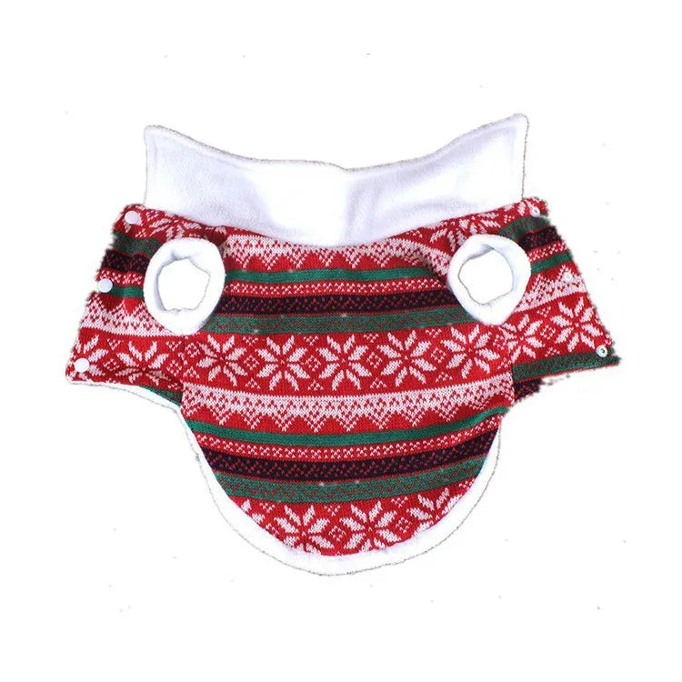 Dog Christmas fall winter cotton sweater with jacquard pattern in black and red sizes S to XXL