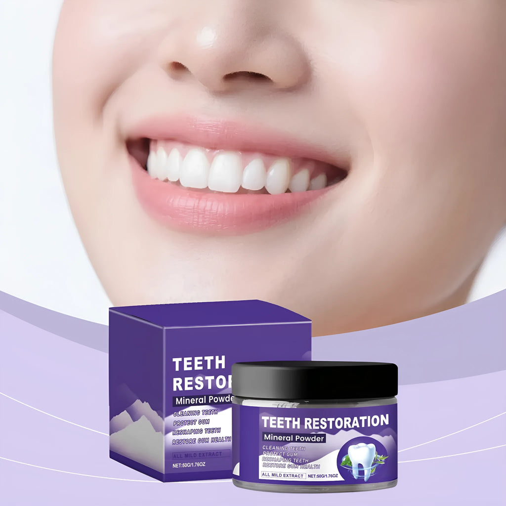 Oral care tooth powder 50g container with cleaning and stain removal for adults