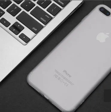 TPU silicone mobile phone case for Apple iPhone in black, shown fitted to a phone