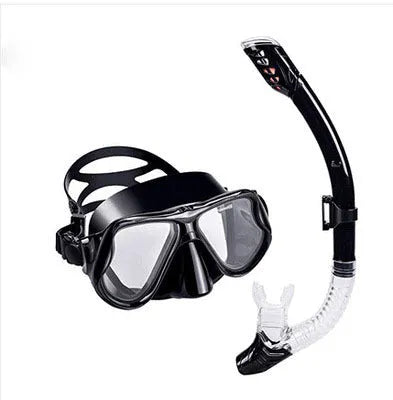 Anti-fog diving goggles with PC frame and adjustable silicone strap in blue colour