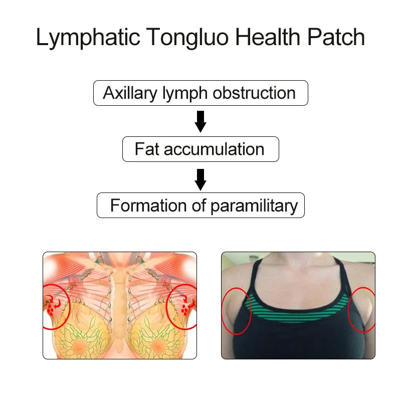 Lymphatic health stickers neck drainage patches in white colour pack of 10 for overnight detox and immunity