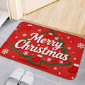 Christmas entrance door mat with cartoon anime pattern, rectangular polyester fibre, 45x120cm, hand wash only