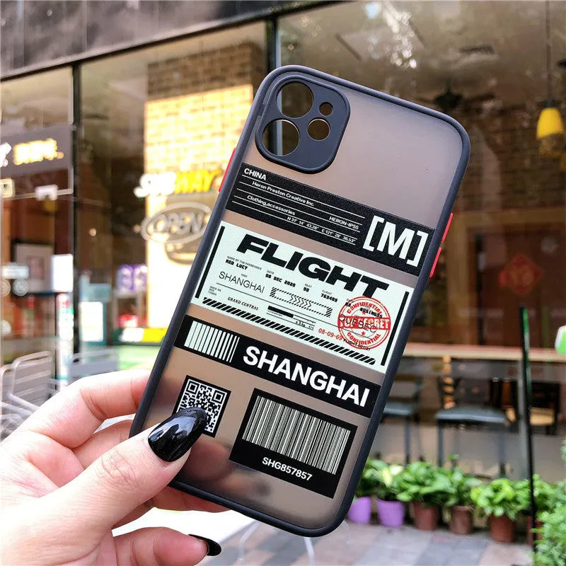 Boarding pass silicone phone case with skin feel finish in army green on iPhone 11 Pro Max