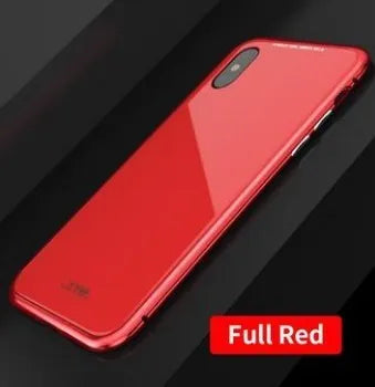Suntaiho magnetic tempered glass back case for iPhone 7 and 8 in black colour showing rear panel
