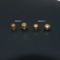 Brass decorative shoe buckles in round and bucket foot nail designs