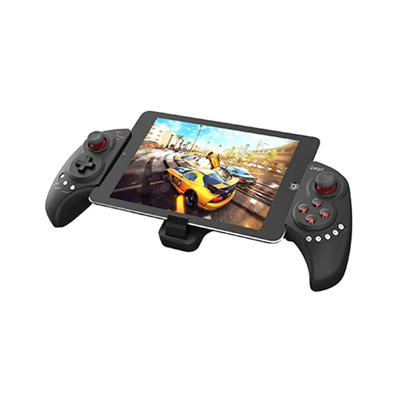 Wireless telescopic game controller holding mobile phone with Bluetooth connectivity for Apple Android iOS PC