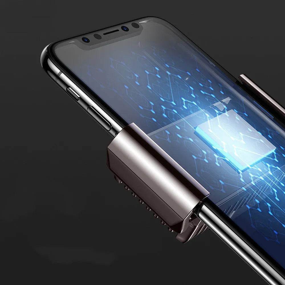 Black mobile phone radiator clip with aluminium alloy cooling elements for 4-7 inch phones