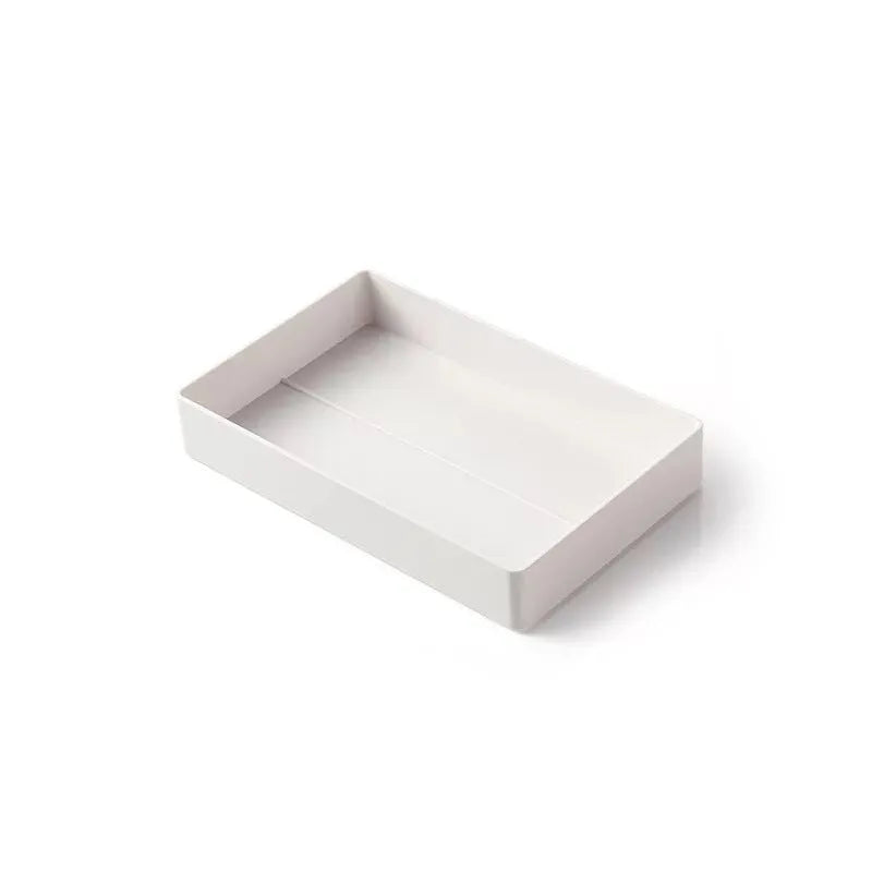 White PP plastic A4 document storage box with drawer style, three size options: small, medium and large