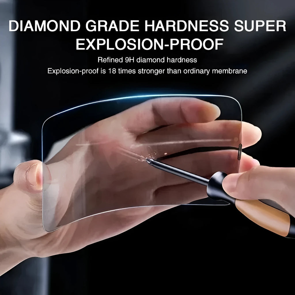 Transparent privacy screen protector for iPhone 11 and 13 with anti-spy glass and borderless edge
