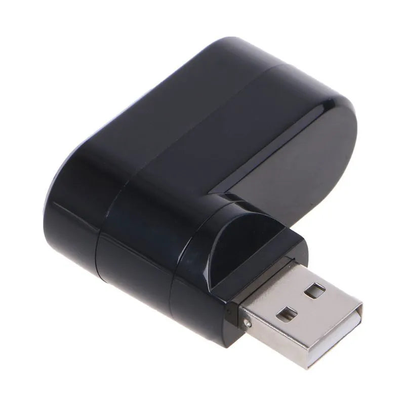 Notebook expansion multi-port USB hub splitter converter in black ABS plastic