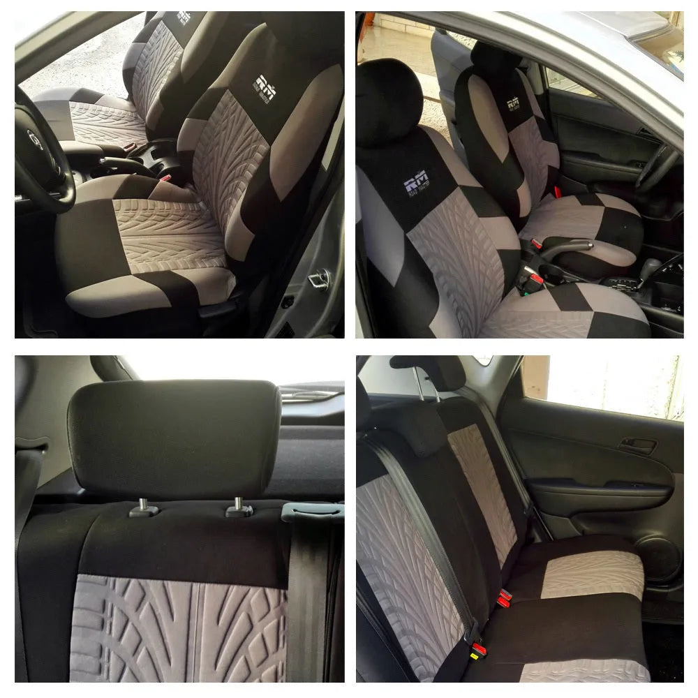 General Motors all-seasons seat cover with cotton padding in black colour for car interior protection