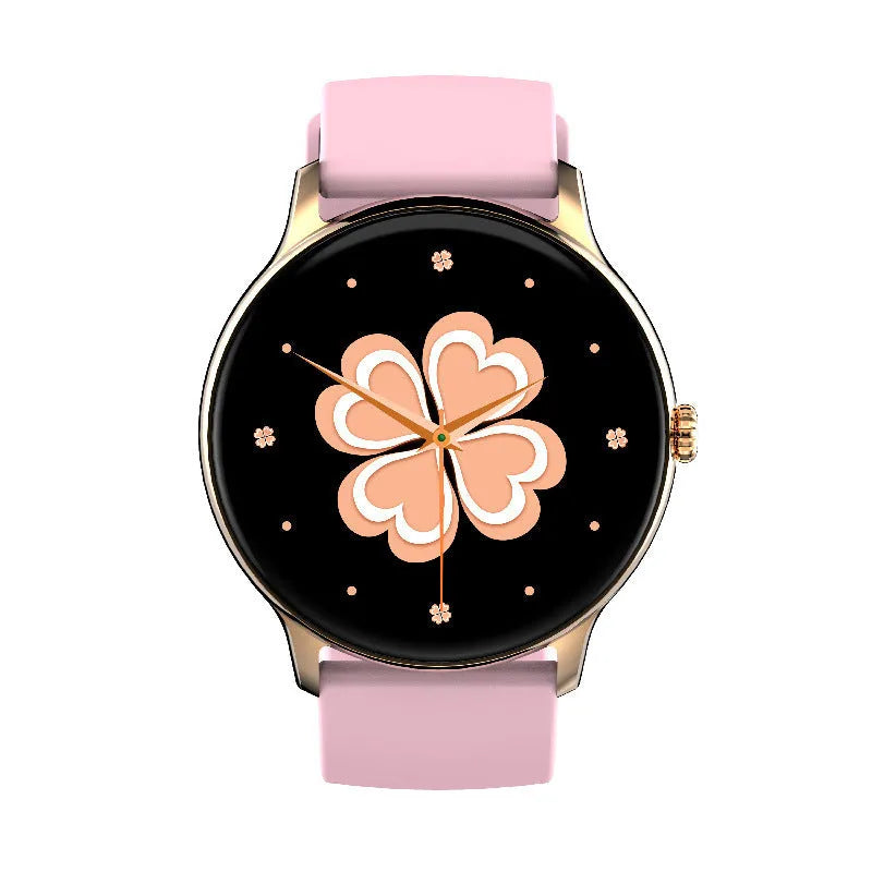 Black smart sports watch with blood pressure monitoring on silicone wristband