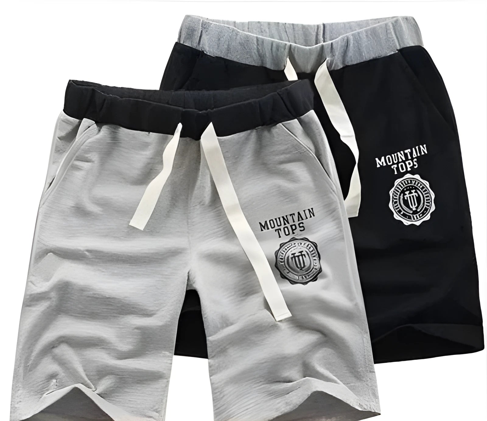 Men and women's summer shorts with tie closure in medium straight length, available in multiple colours and sizes