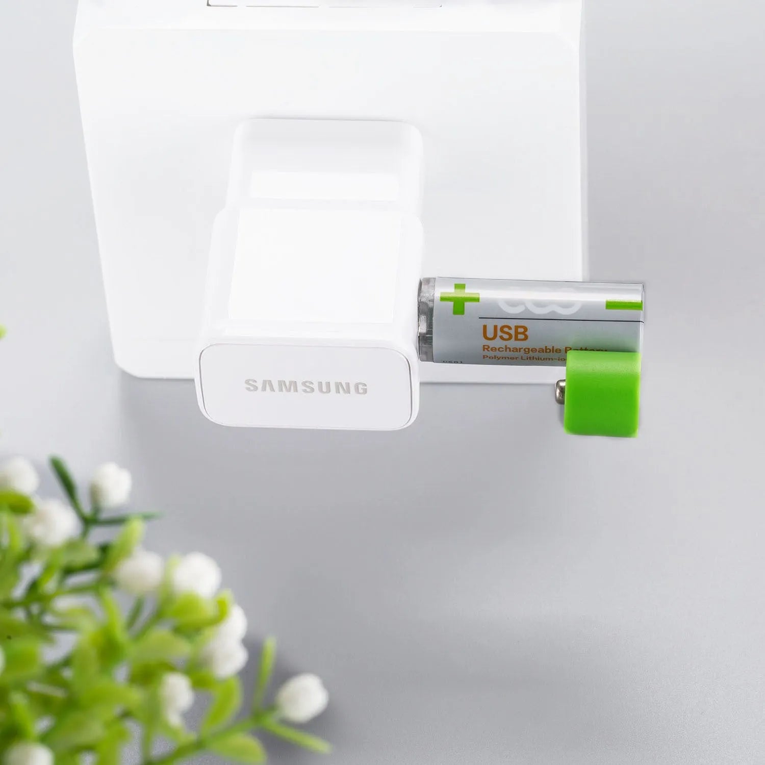 CES USB fast charge lithium battery AA silver green polymer cobalt cell 1665mWh 1.5V