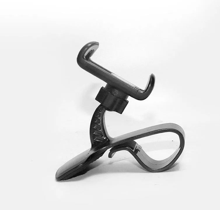 Rotating phone holder with 360-degree rotation and adjustable tilt, black colour