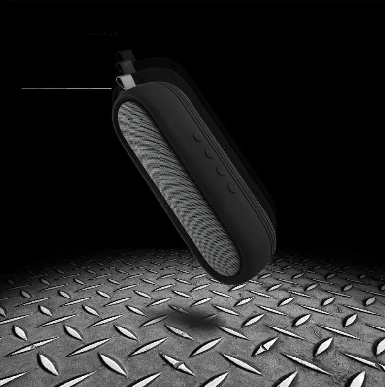CRDCsmart S202C black portable wireless Bluetooth speaker with dual drivers and IP65 waterproof rating