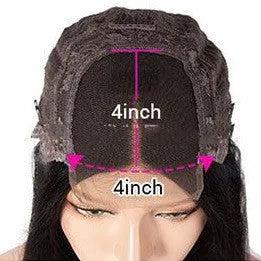 Real human hair lace front headgear for women in a long, straight style with a 4x4 lace front.