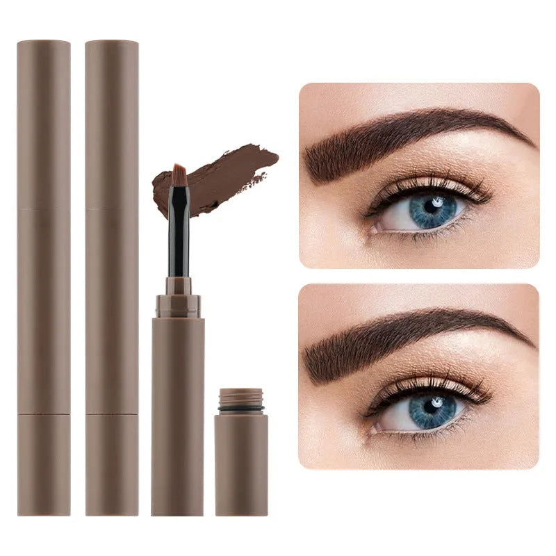 Double-headed eyebrow cream with pencil and powder in five colour options