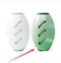 Washable plastic hair collector roller in green for removing lint and pet hair from fabrics