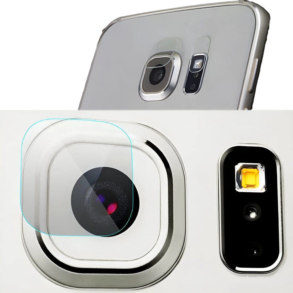 Samsung Galaxy S7 Edge and S8 tempered glass rear camera lens protective film with flash cover.