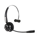 Bluetooth headset with microphone and over-ear design for truck drivers and office phone use.