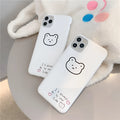 Soft silicone mobile phone case with Korean bear cartoon design for Samsung Z Flip 6 and iPhones.