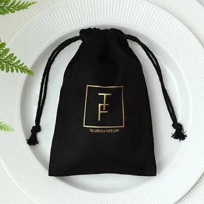 Flannel jewellery packaging drawstring bag in multiple colours, sizes 5x7cm to 9x12cm, dust-proof and wear-resistant