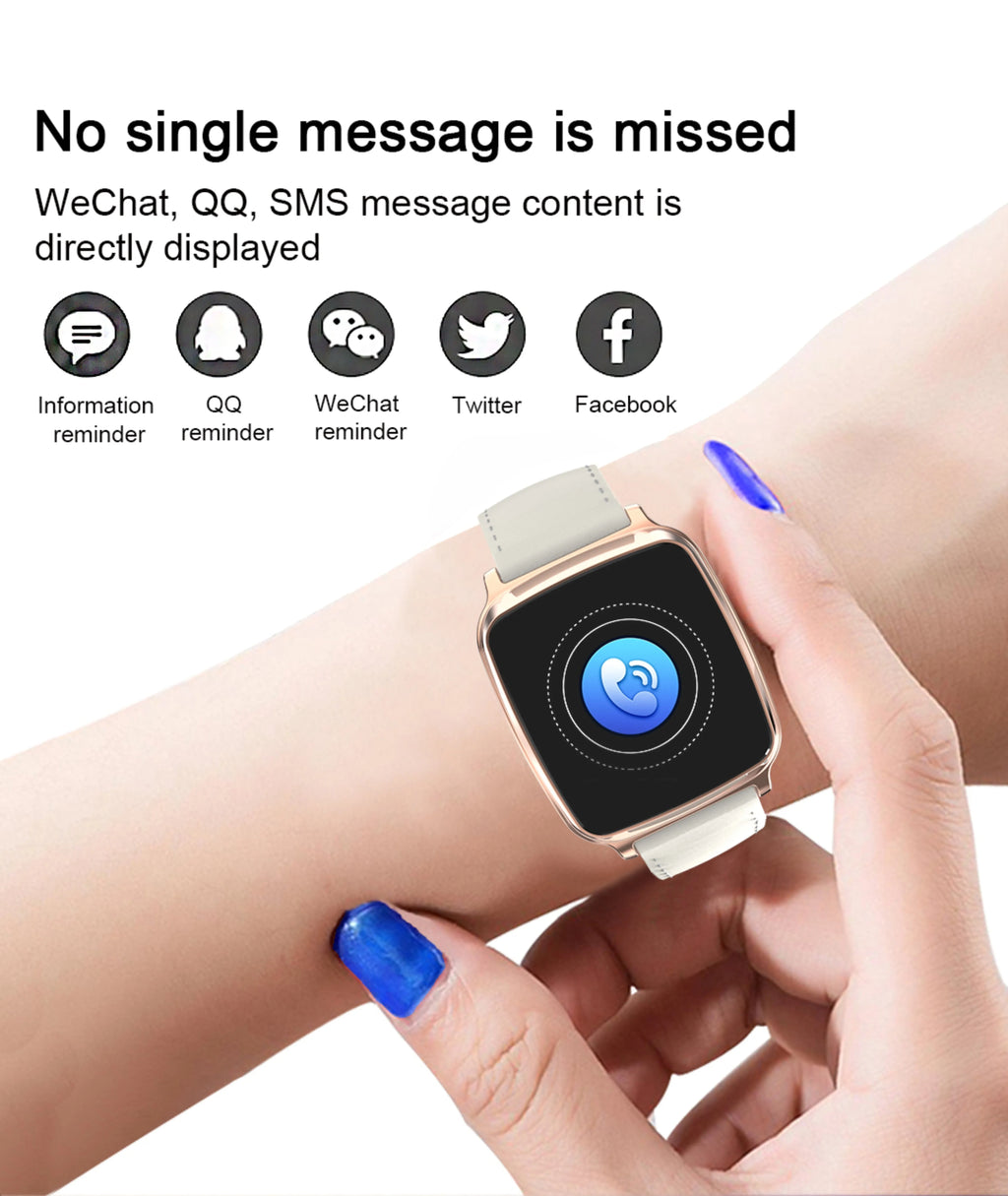M8 smart bracelet with black TPU strap and zinc alloy body showing full touch screen display