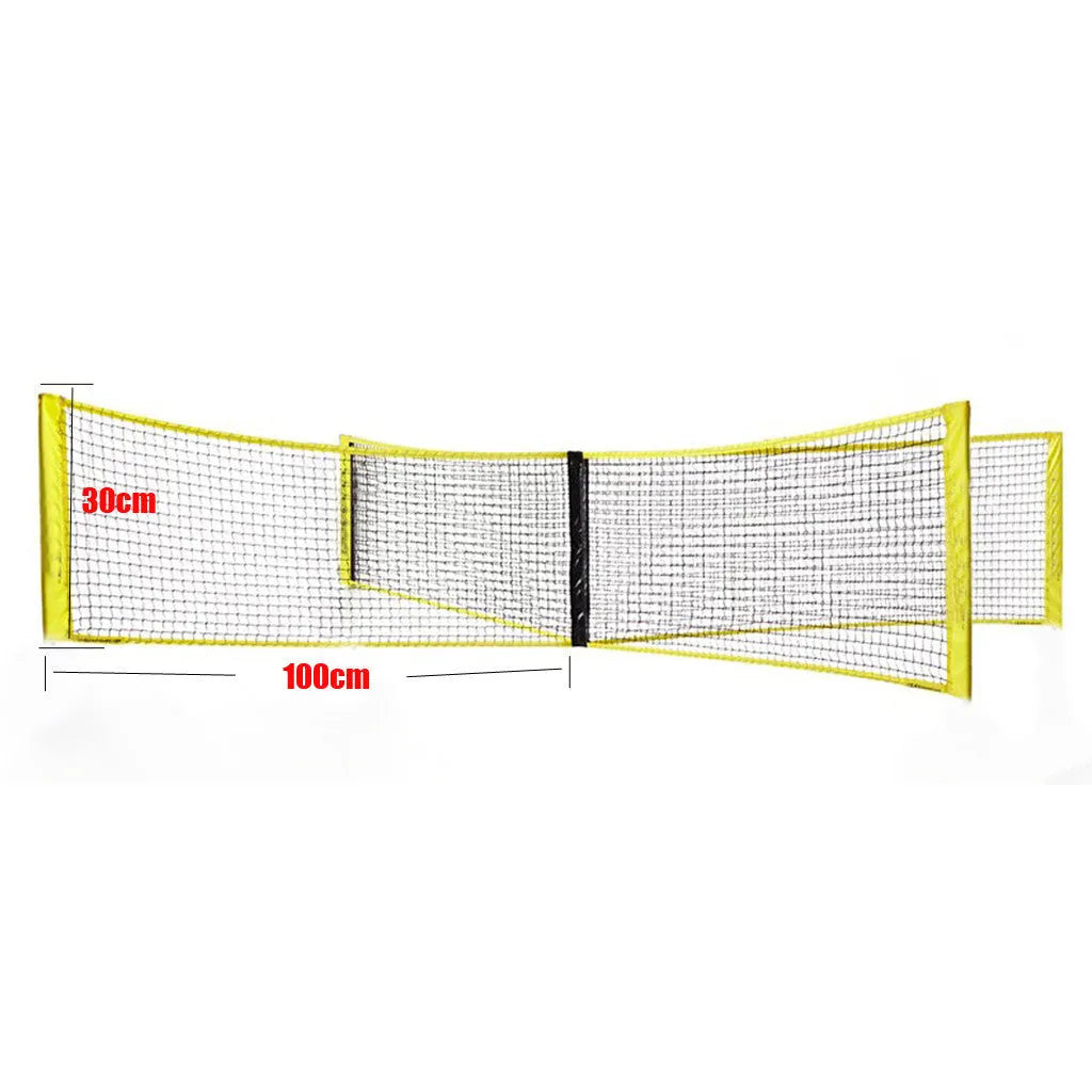 Black PE four sides standard volleyball net – 150x50cm with canvas hemming for indoor outdoor beach use