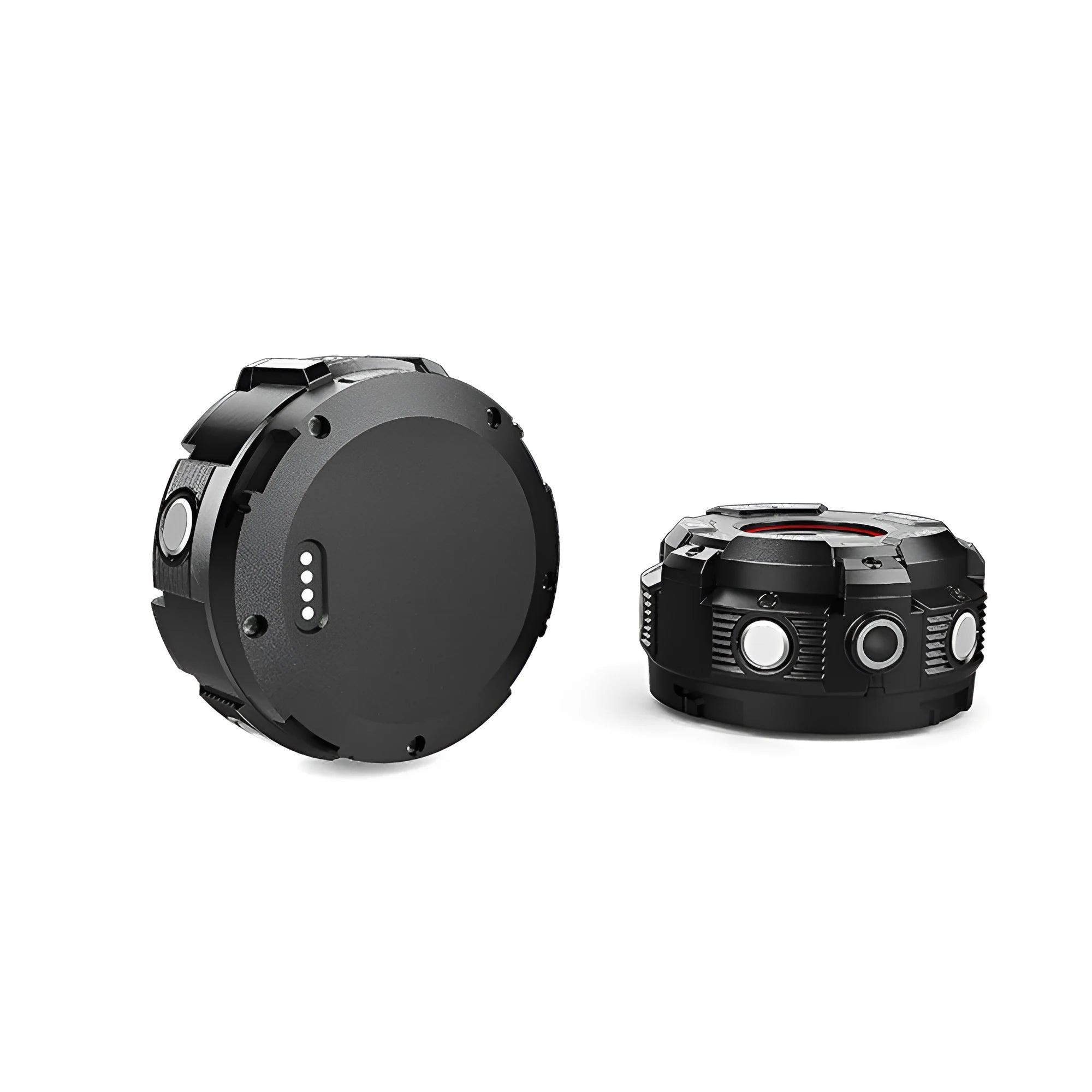 Black waterproof sports digital camera with 290mm length and USB charging cable