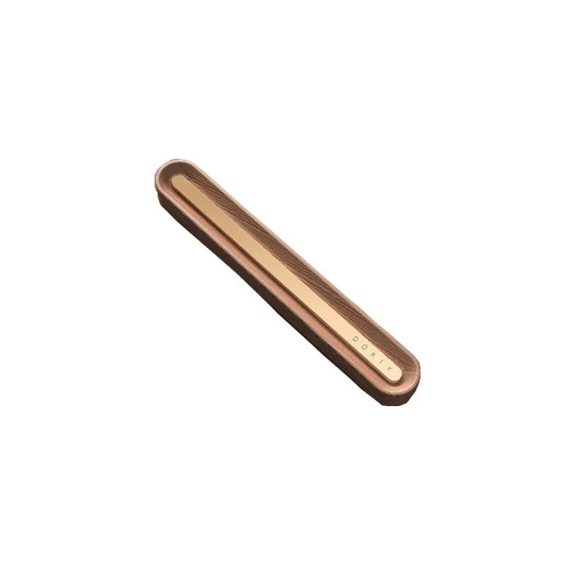 Solid wooden long bar car aromatherapy ornament for air vents in walnut colour.