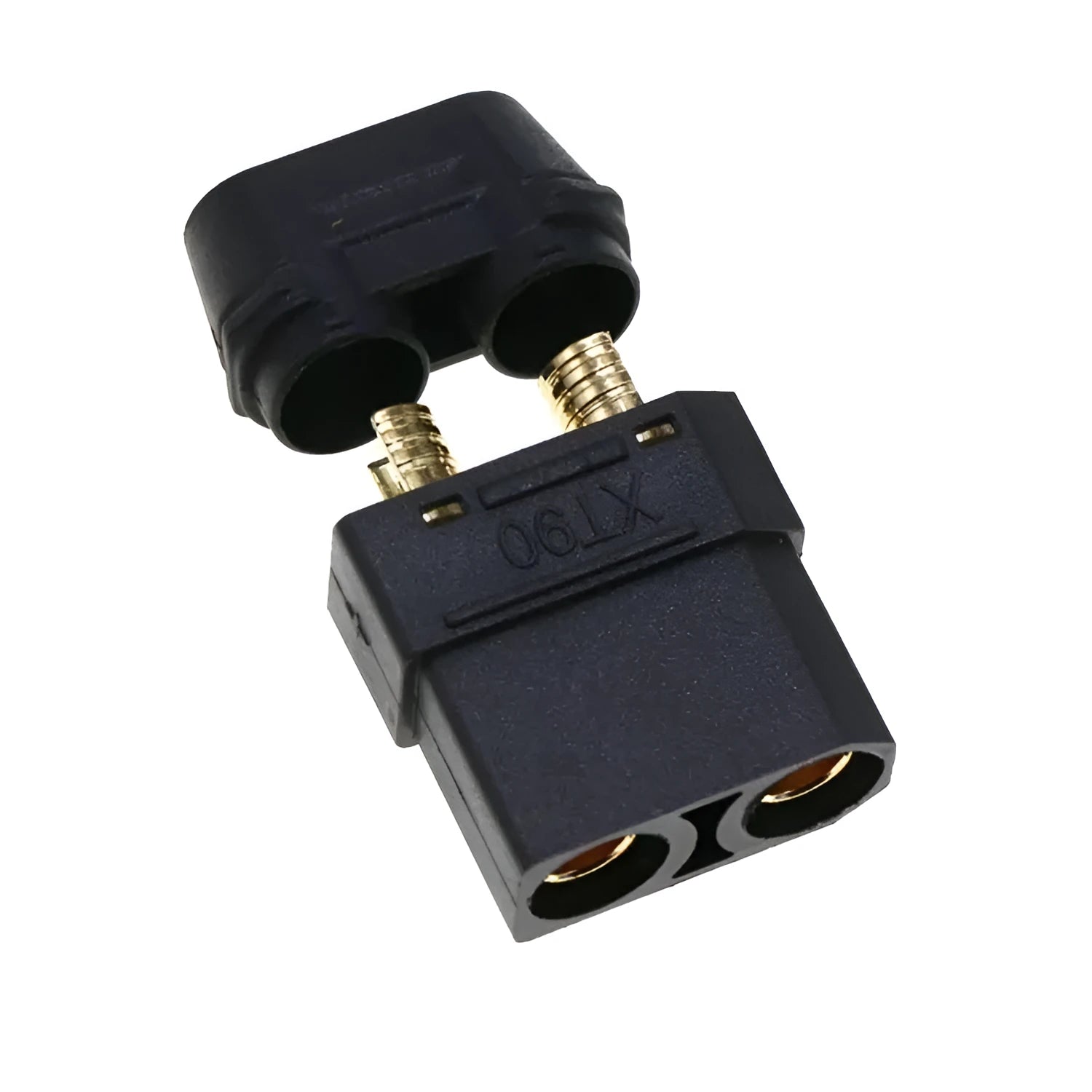 Amass XT90H-F female connector black with strip line sheath and fixed hole