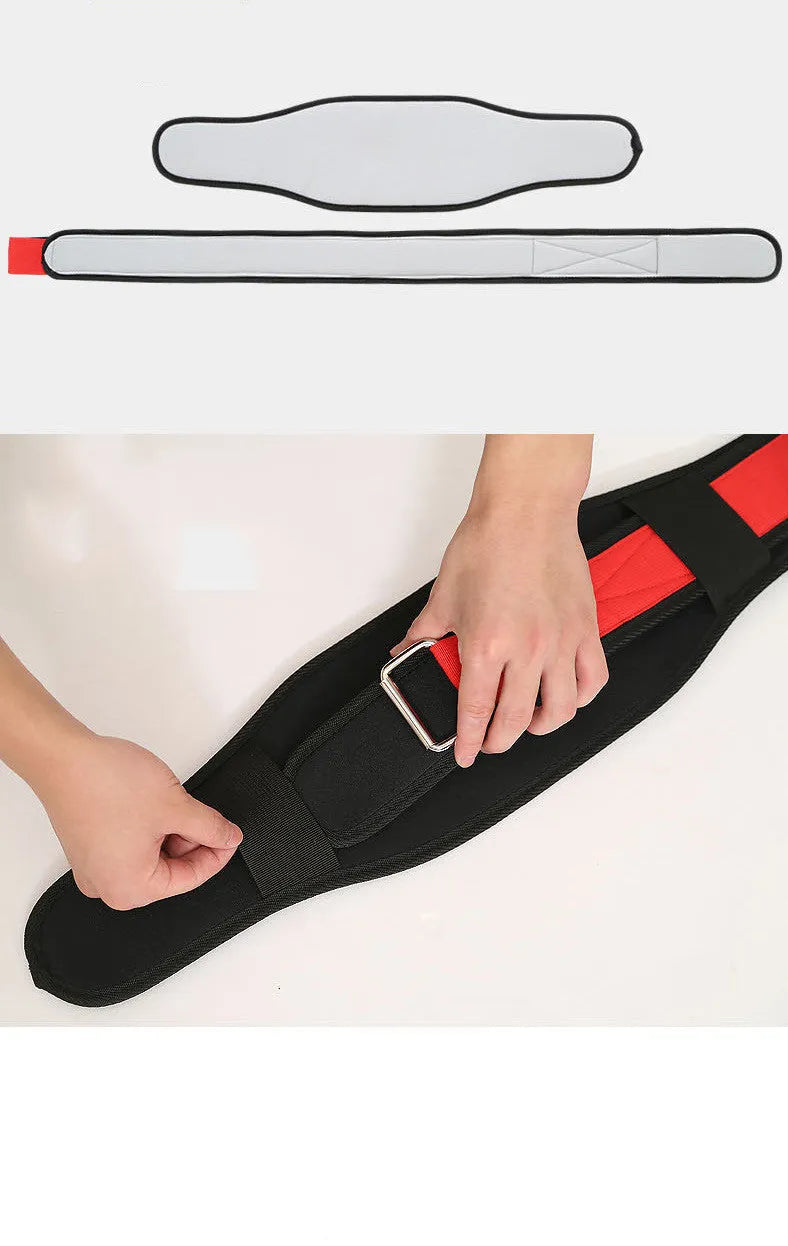 Nylon fitness weightlifting waistband in black, red or yellow colours