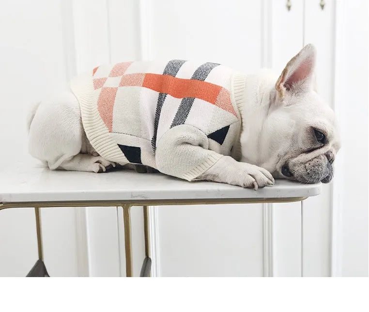 Velvet pet sweater for small and medium dogs in sizes S M L as shown colour