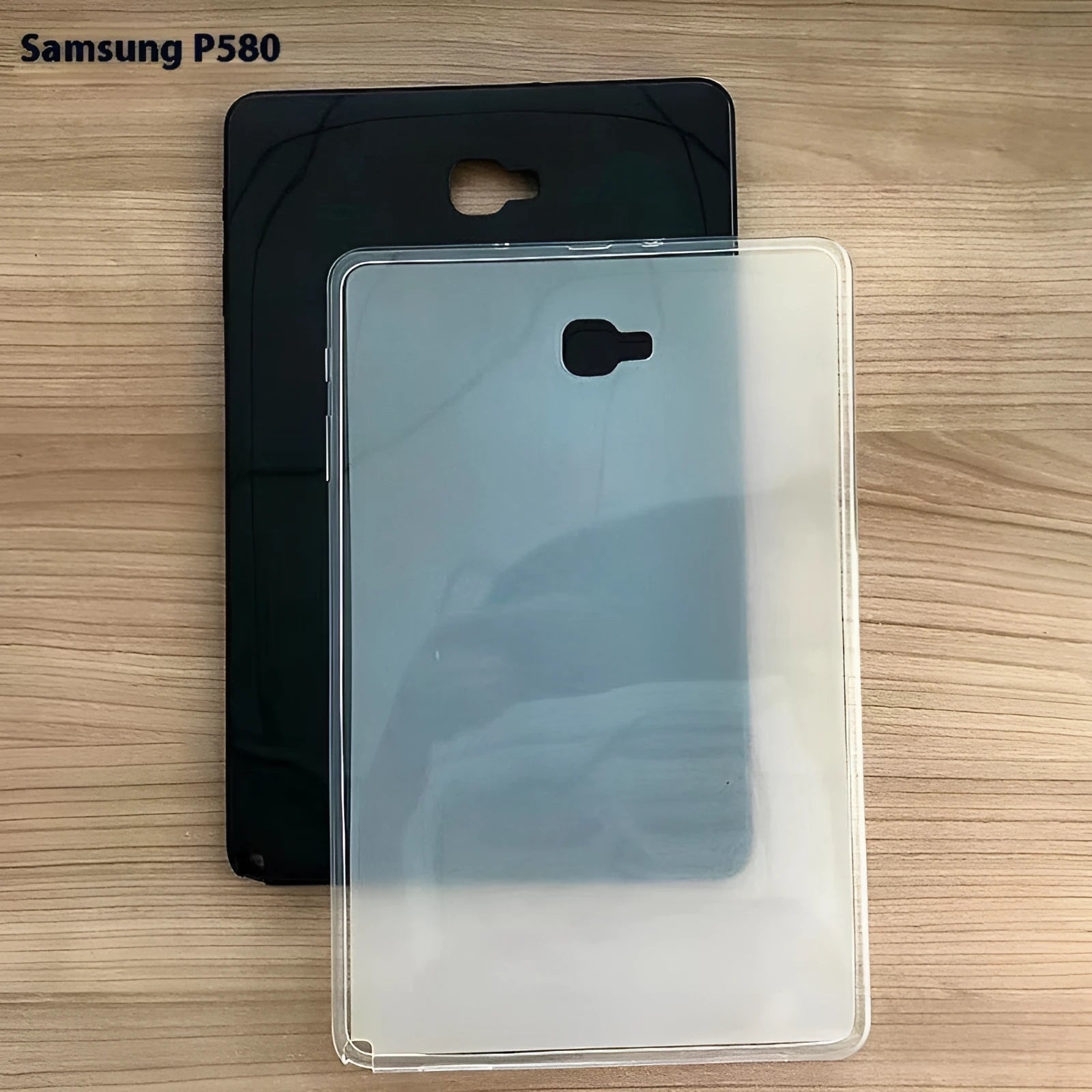 Samsung SM-P580 TAB A6 10-inch TPU soft silicone back cover case in transparent white glossy finish