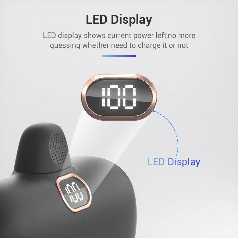 Pocket portable capsule power bank 5000mAh PD18W with LCD display, white, cylindrical alloy shell, built-in Type-C interface