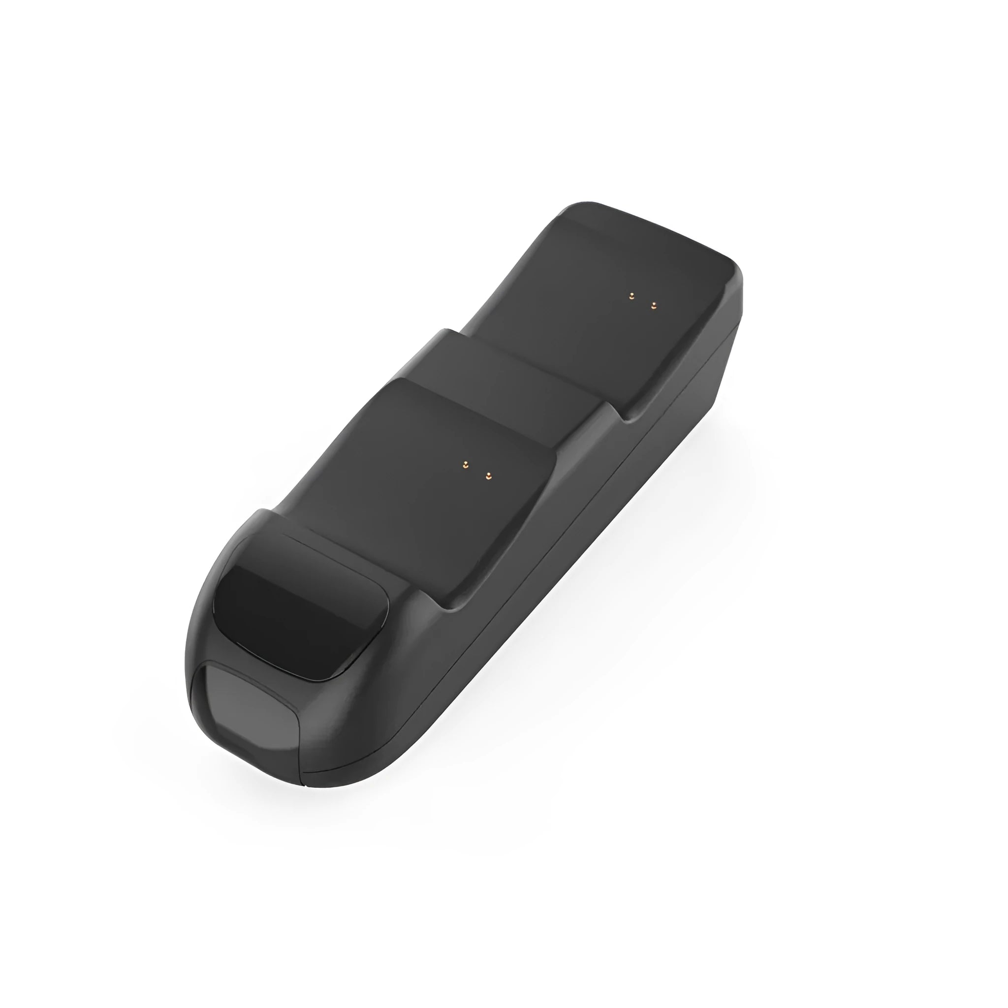 Black Xbox Series X twin controller charging dock with LED lights, showing two controllers on charge.