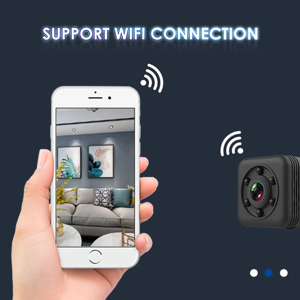 SQ29 black waterproof sports action camera with MicroUSB port.
