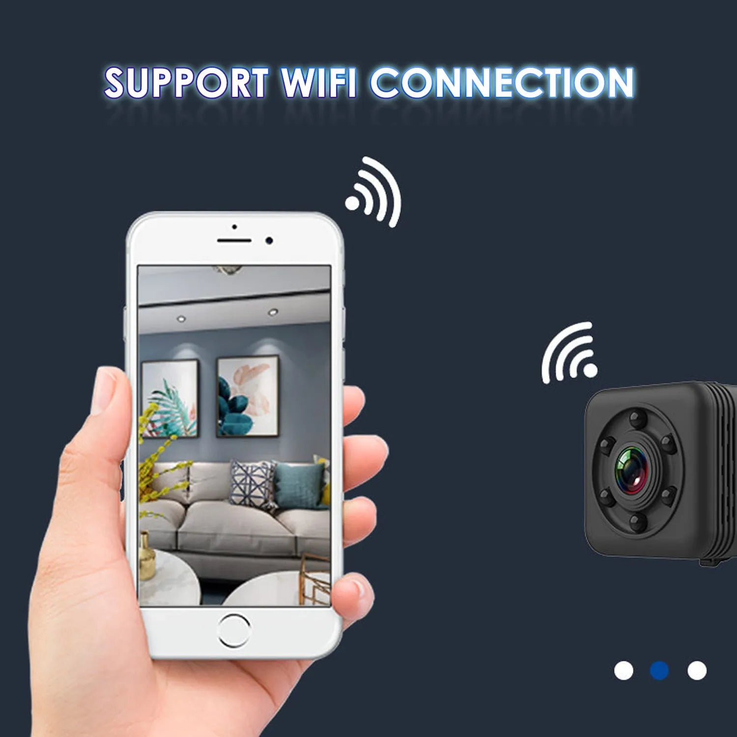 SQ29 black waterproof sports action camera with MicroUSB port.