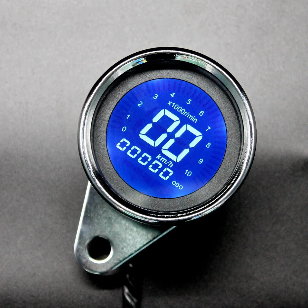 12V motorcycle general instrument B3180 in grey colour, universal gauge for wiring