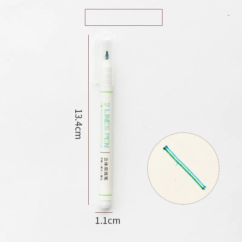 Two colour hand account pen with 0.5mm tip for student highlighting