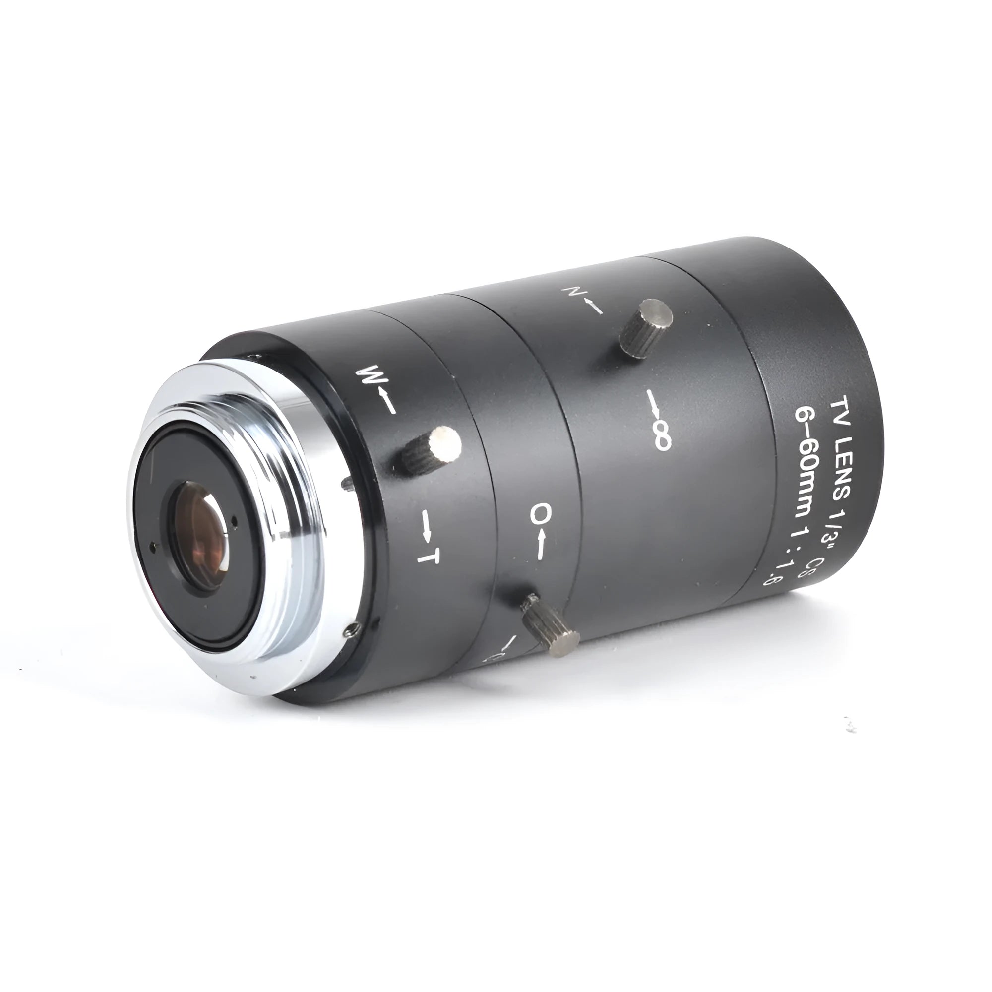Black manual aperture CS mount CCTV camera lens with 6-60mm focal length
