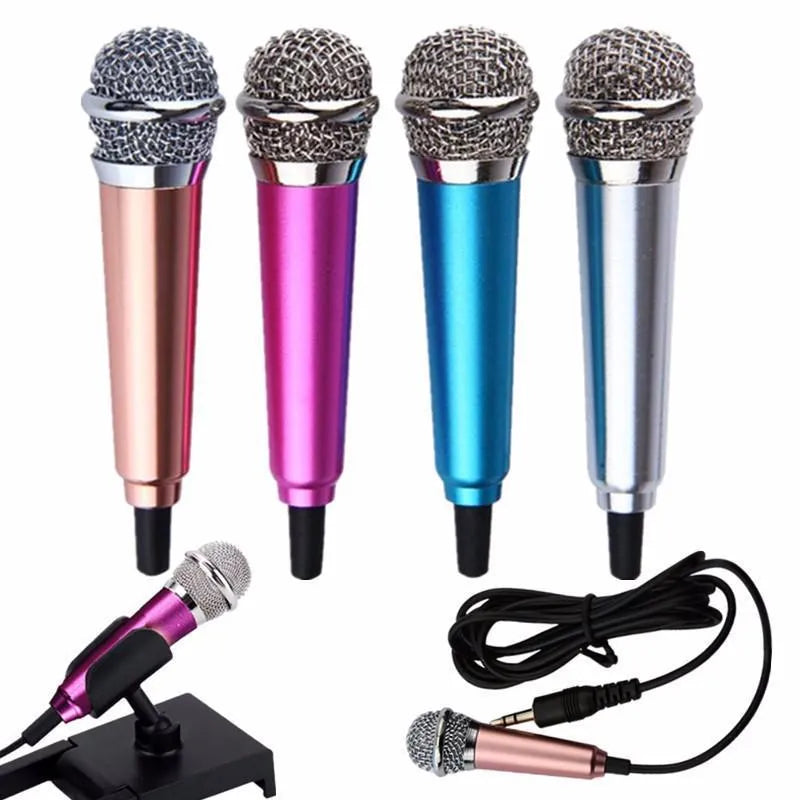 T3 mini condenser wired microphone with 3.5mm jack for Android mobile phones in multiple colours