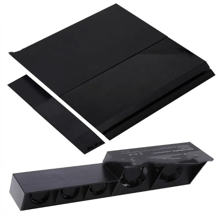 PS4 host turbo fan with dual fans and AC adapter, black colour, for PlayStation 4 console cooling