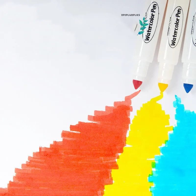 Children's washable watercolour pen set with plastic barrels in 36 or 48 colour options