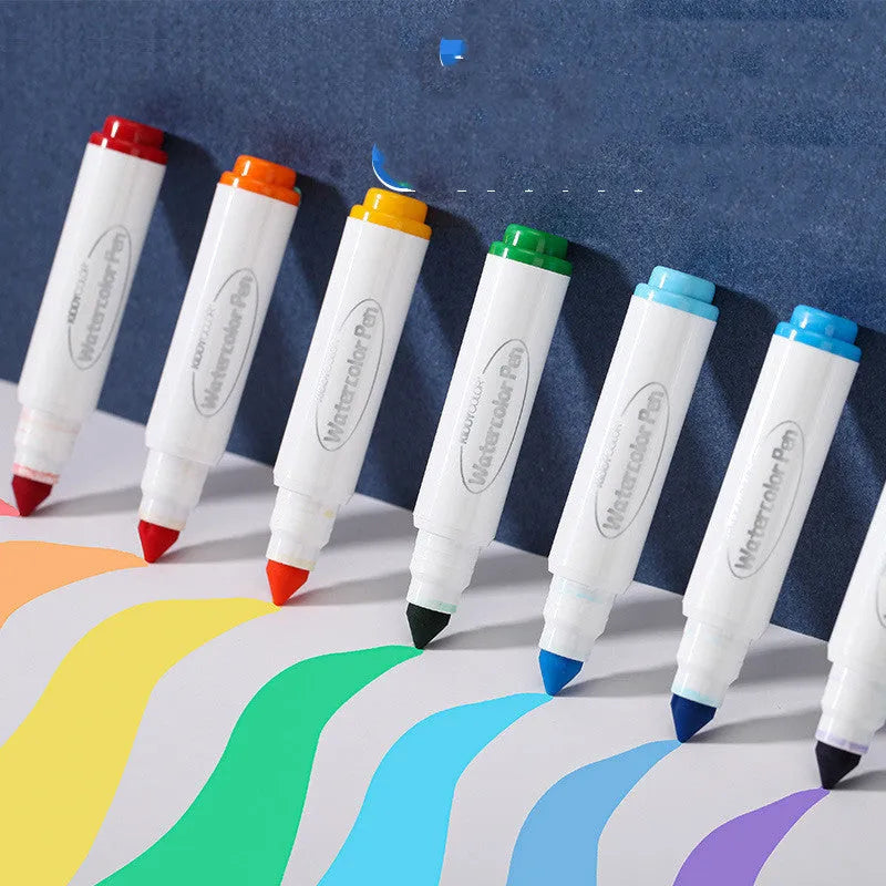 Children's washable watercolour pen set with plastic barrels in 36 or 48 colour options